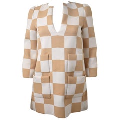 Louis Vuitton by Marc Jacobs Camel and Beige Check Mini Dress S/S 2013