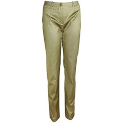 Plein Sud Gold Metallic Pants