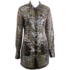 Retro Plein Sud Leopard Print Belted Jacket 