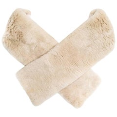 Marc Jacobs Beige Shearling Fur Scarf 1