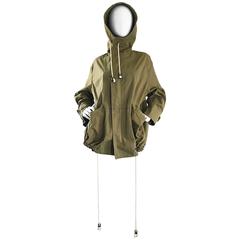1990s Yohji Yamamoto Y's Unisex Army Green Hooded Vintage 90s Cargo Jacket