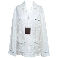 Louis Vuitton x Supreme T-shirt de pyjama blanc cassé vu sur Céline Dion New S
