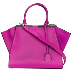 Fendi Pink Leather 3Jours Handle Bag with Tags rt. $2, 400