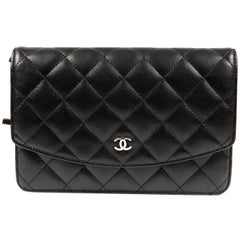 Chanel Black Quilted Leather Wallet 11
