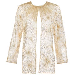 1981 Iconic Halston Gold & Silver Beaded Fireworks Jacket 3