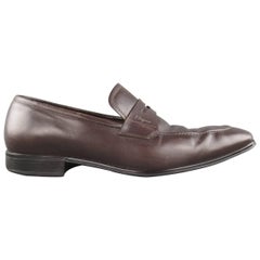 Men's SALVATORE FERRAGAMO Size 8.5 Brown Leather Penny Loafers