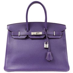 Hermès Ultra Violet Togo Birkin Bag PHW