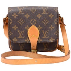 Vintage Louis Vuitton Cartouchiere PM Monogram Canvas Shoulder Bag