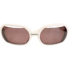 Vintage Chanel White Sunglasses 