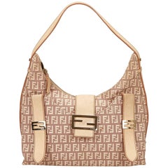 Fendi Brown Jacquard Zucchino Shoulder Bag 5