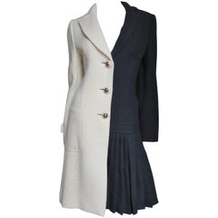 Moschino Half & Half Color Block Coat 2