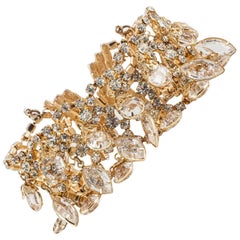 Gilt and crystal bracelet, D & E by Juliana, 1960s 6