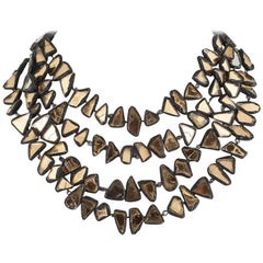 Talousel and mirror multi row necklace, Line Vautrin, 1960s 1