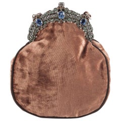 A jewelled framed velvet handbag, Italy, 1940s