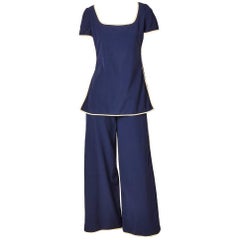 Retro Galanos Nautical Inspired Pant Ensemble