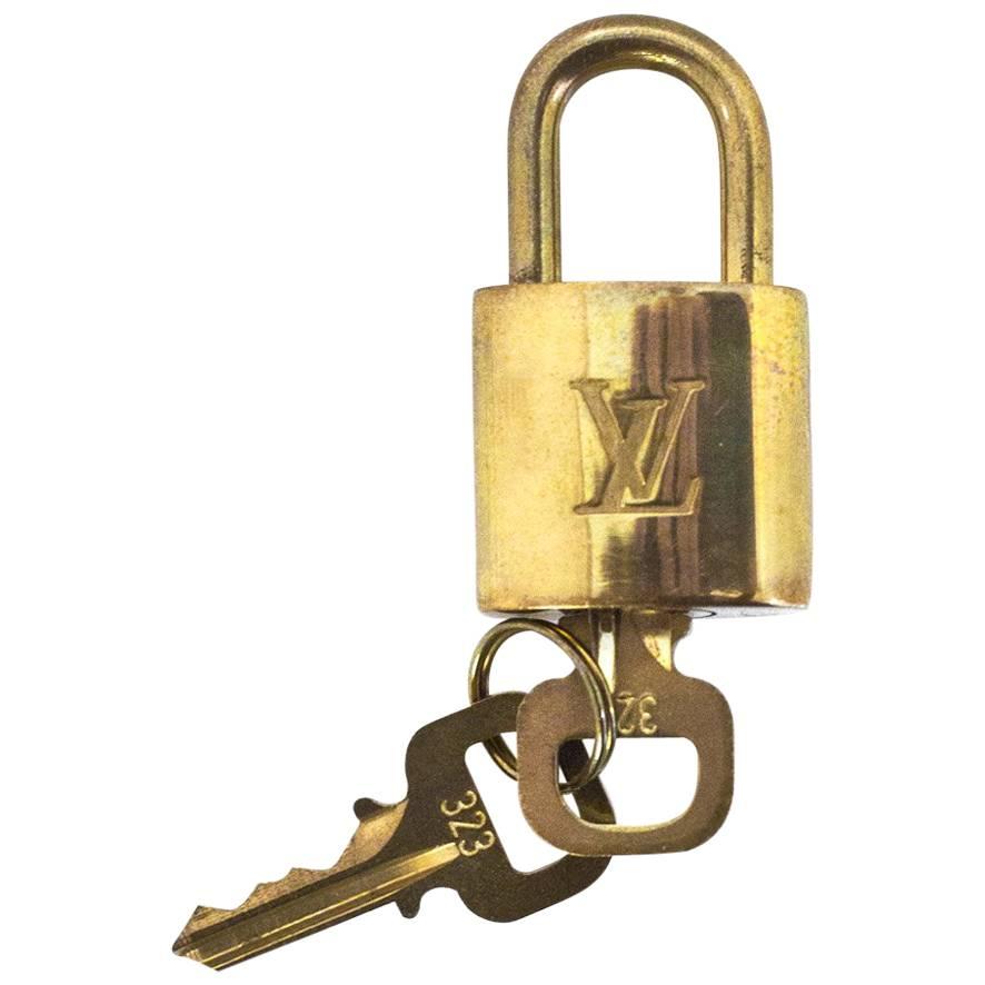 Louis Vuitton Goldtone Lock & Keys #323