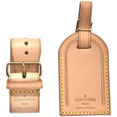 Étiquette de bagage Louis Vuitton Vachetta & Loop avec sac à poussière