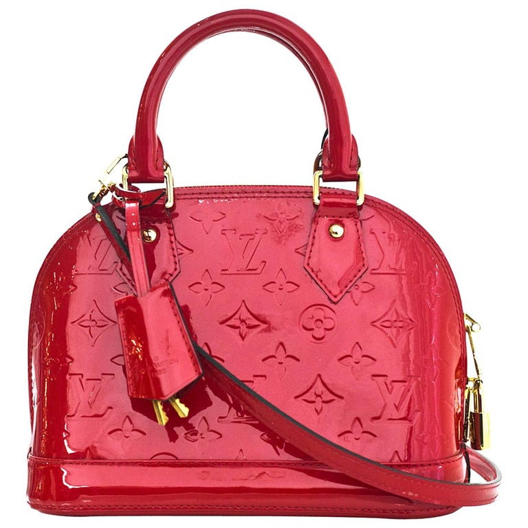 Louis Vuitton Red Patent Leather Bag For Sale at 1stDibs