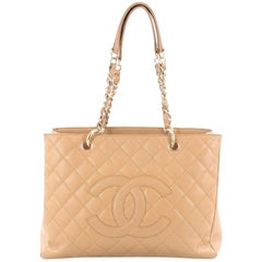 Chanel Grand Shopping Tote Quilted Caviar 12