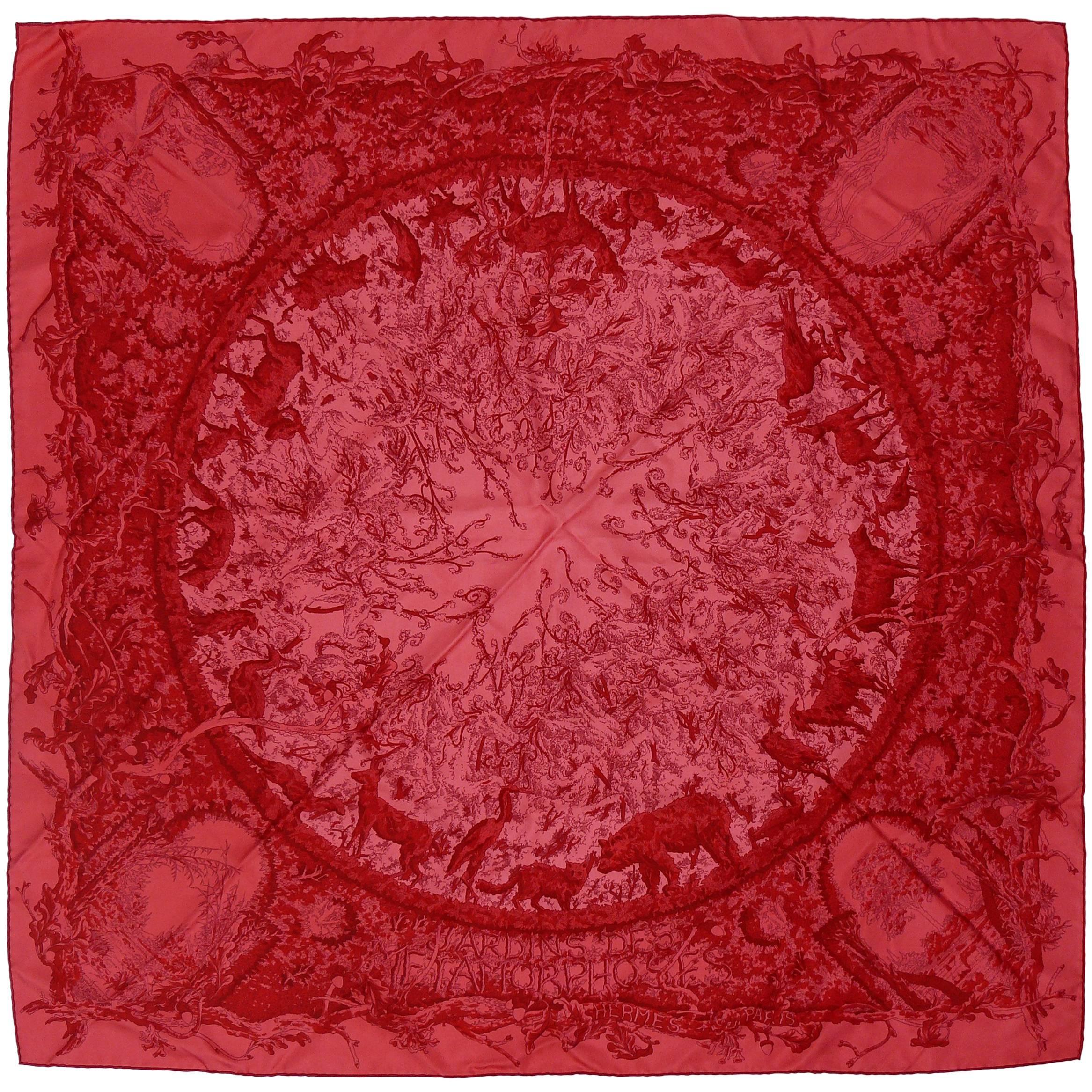 Hermes Silk Carre Scarf "Jardin des Métamorphoses" by François Houtin