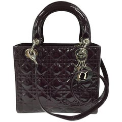 Christian Dior Lady Dior Handbag Cannage Quilt Patent Medium 7