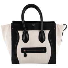 Celine Luggage Handbag Canvas and Leather Mini 9