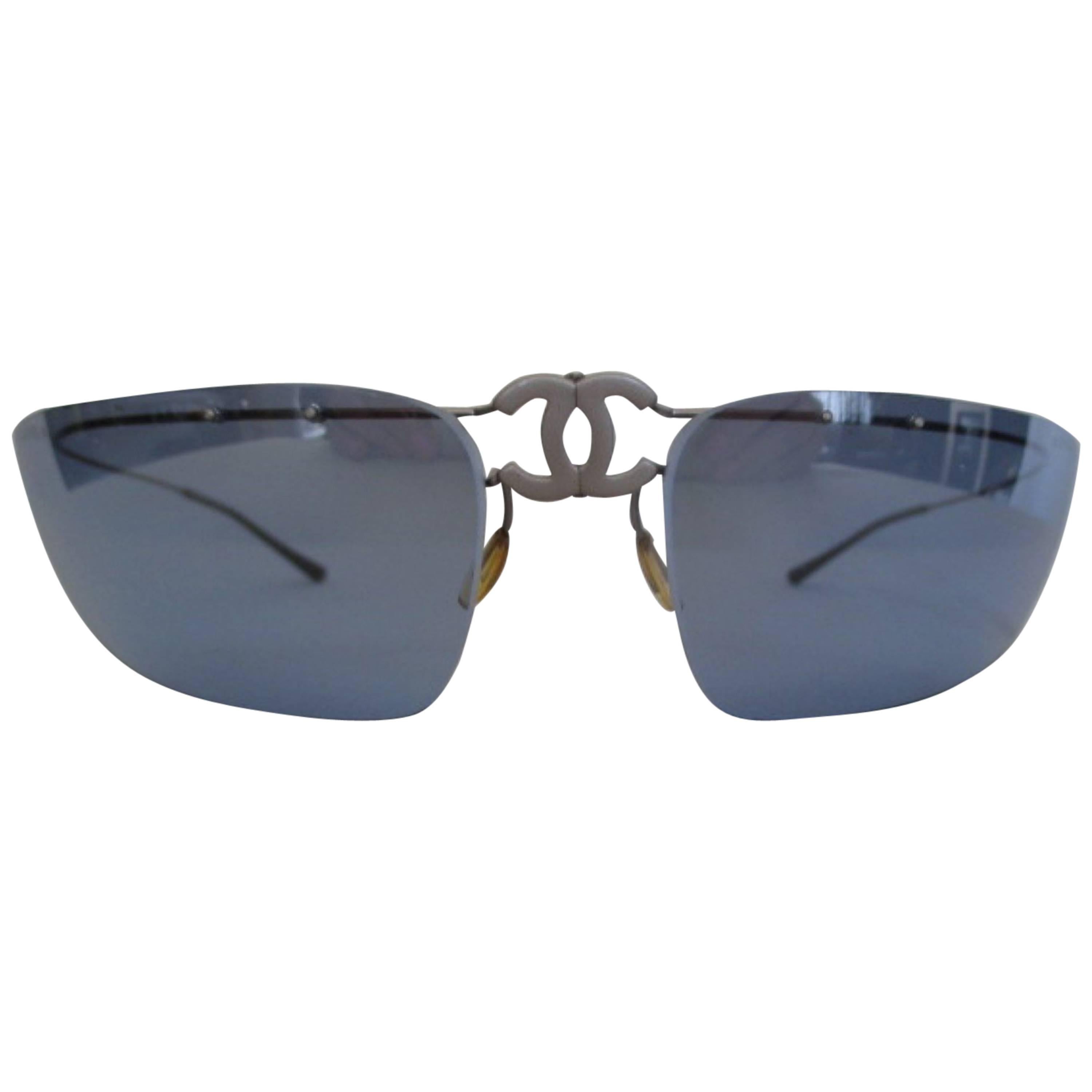authentic titanium foldable chanel sunglasses