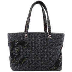 Chanel Cambon Tote Quilted Tweed Large