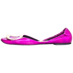 Roger Vivier Buckle d'Orsay Pilgrim Flats Sz 35.5 with Box 10