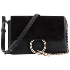 Chloe Faye Shoulder Bag Leather and Suede Small