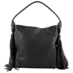 Christian Louboutin Eloise Fringe Hobo Cuir Moyen