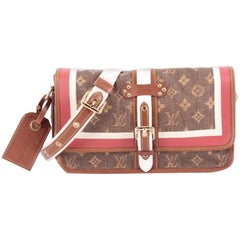 Louis Vuitton Limited Edition Monogram Tisse Porte Rayures Clutch Bag -  Yoogi's Closet