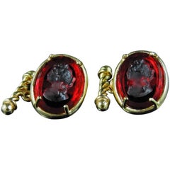 bronze and engraved Murano glass cufflinks by Patrizia Daliana
