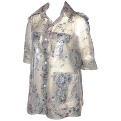 VERY RARE AND COLLECTIBLE Chanel Waterprofoof Jacket Camélia Printed 1