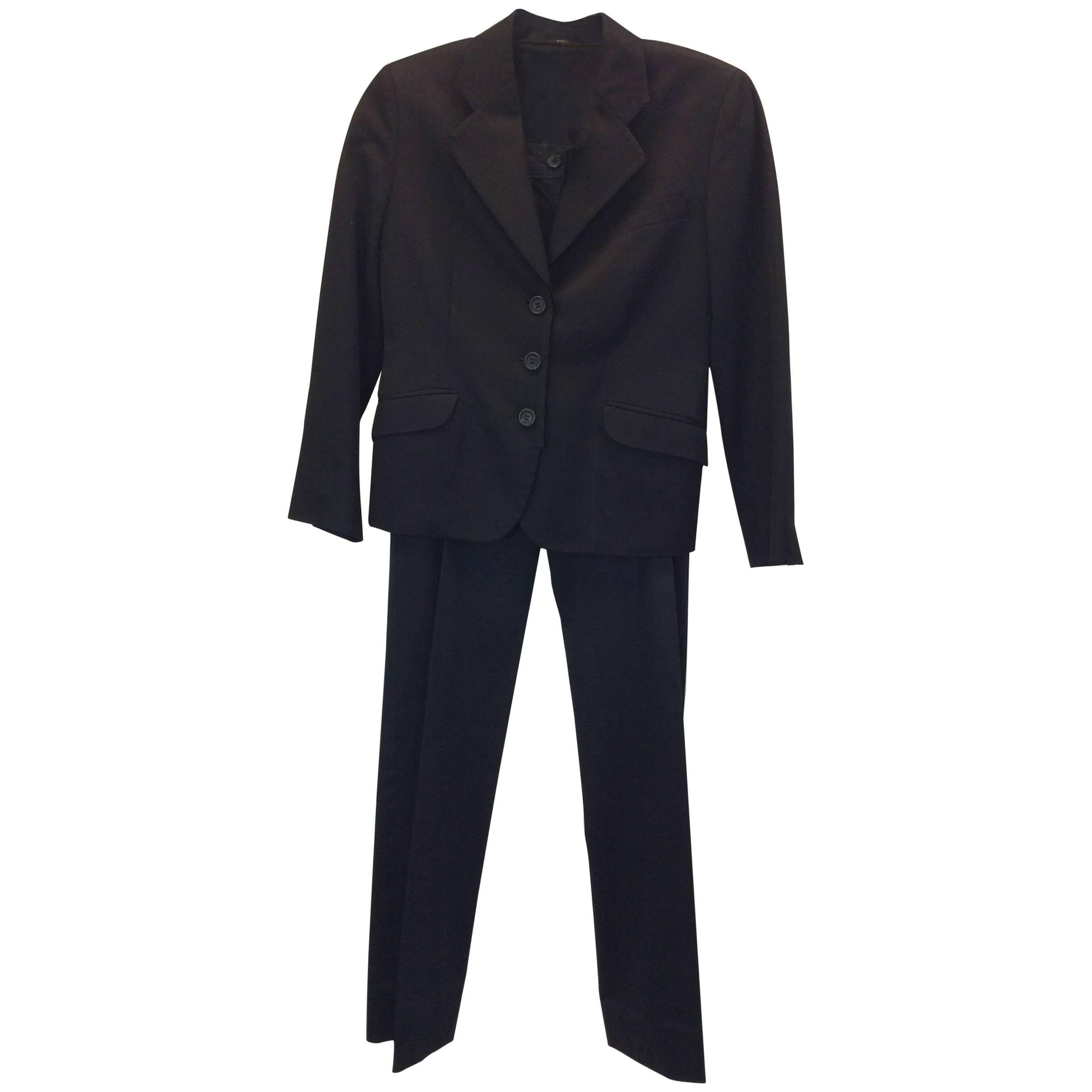 Miu Miu Black Pantsuit with 3 Button Blazer For Sale
