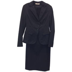 Prada Black Skirt Suit with 3 Button Blazer 11
