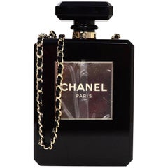 Chanel Resort '14 Runway Schwarz Plexiglas Parfüm Flasche Tasche