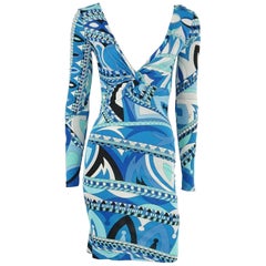 Emilio Pucci Blue Print Silk Jersey Dress - 4