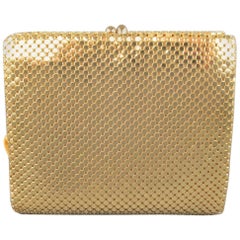 Vintage LIVINGSTON Bros. Gold Metal Chainmail Mesh Coin Purse Wallet 9