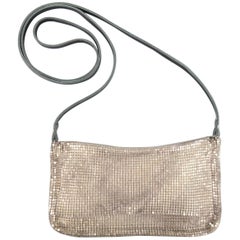 ISABEL MARANT Silberne Metall-Kettenhemd-Mini-Schultertasche