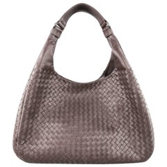 BOTTEGA VENETA Brown Woven Intrecciato Leather Campana Hobo Bag