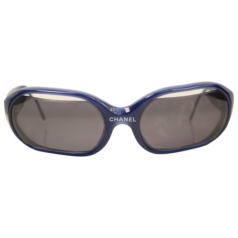 Chanel Navy Sunglasses For Sale at 1stDibs