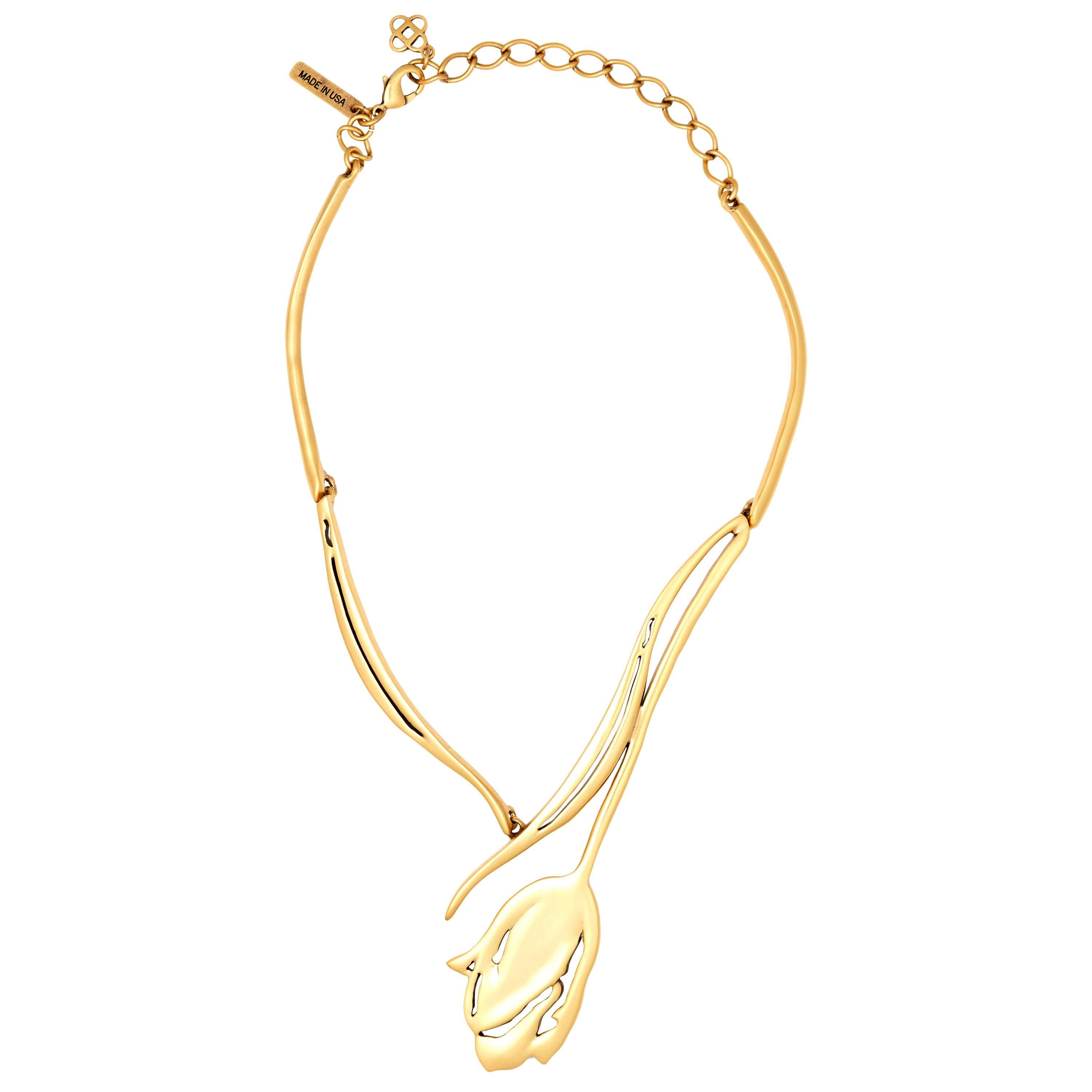 Oscar de la Renta Tulip Necklace  For Sale