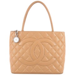 Chanel Medallion Tote Quilted Caviar 11