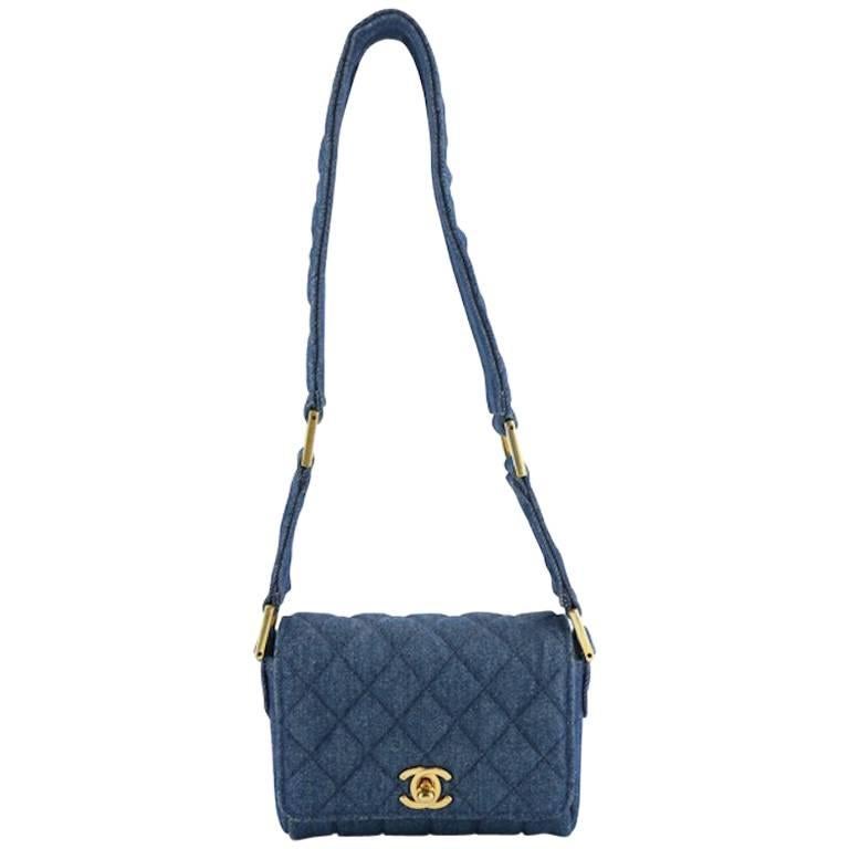 Chanel Denim Flap Bag 2021 - 2 For Sale on 1stDibs