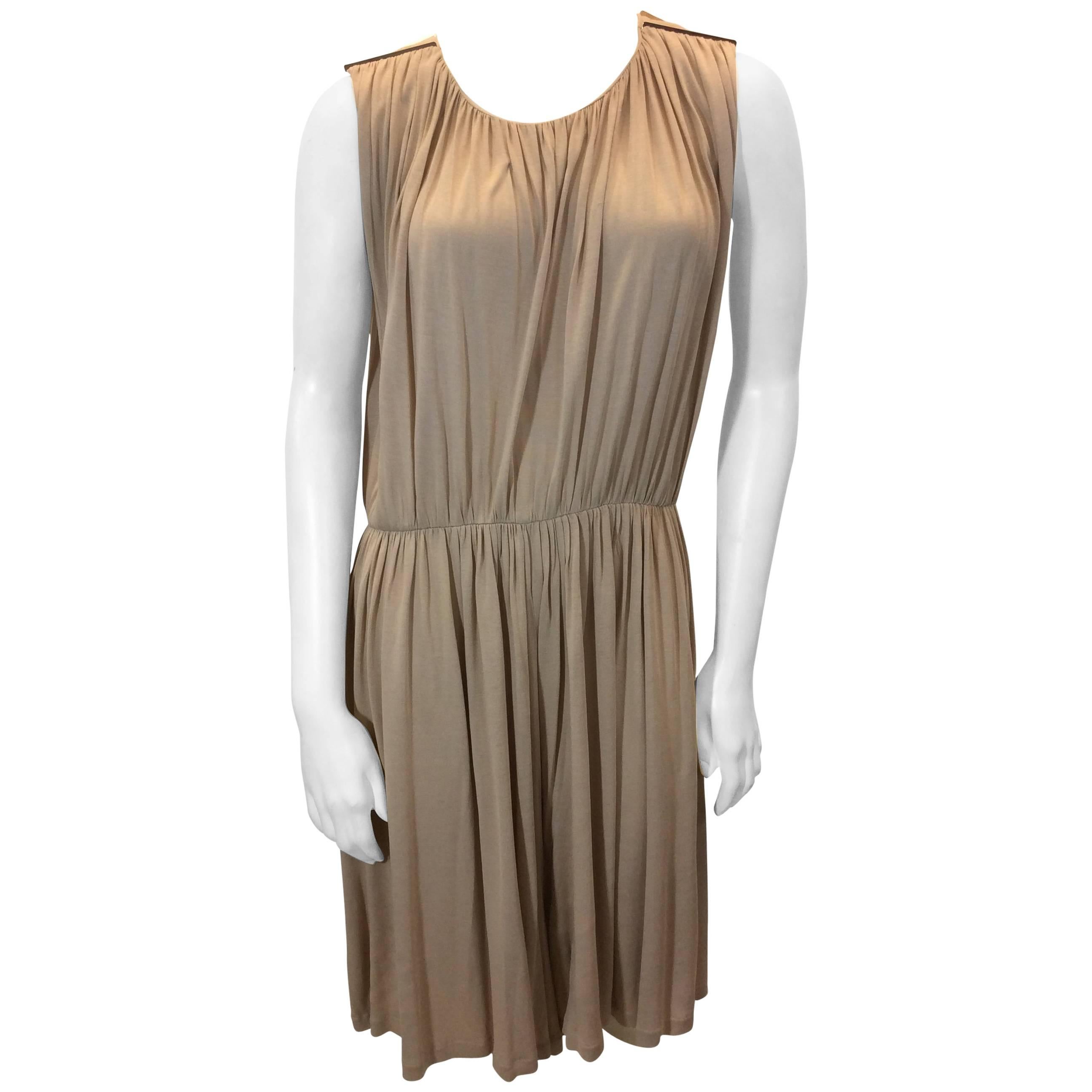 Chloe Taupe Longline Romper with Open Back For Sale