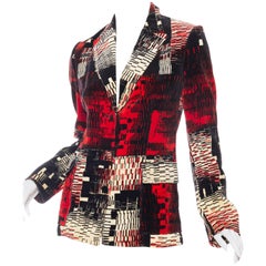 1970s Printed Velvet Blazer