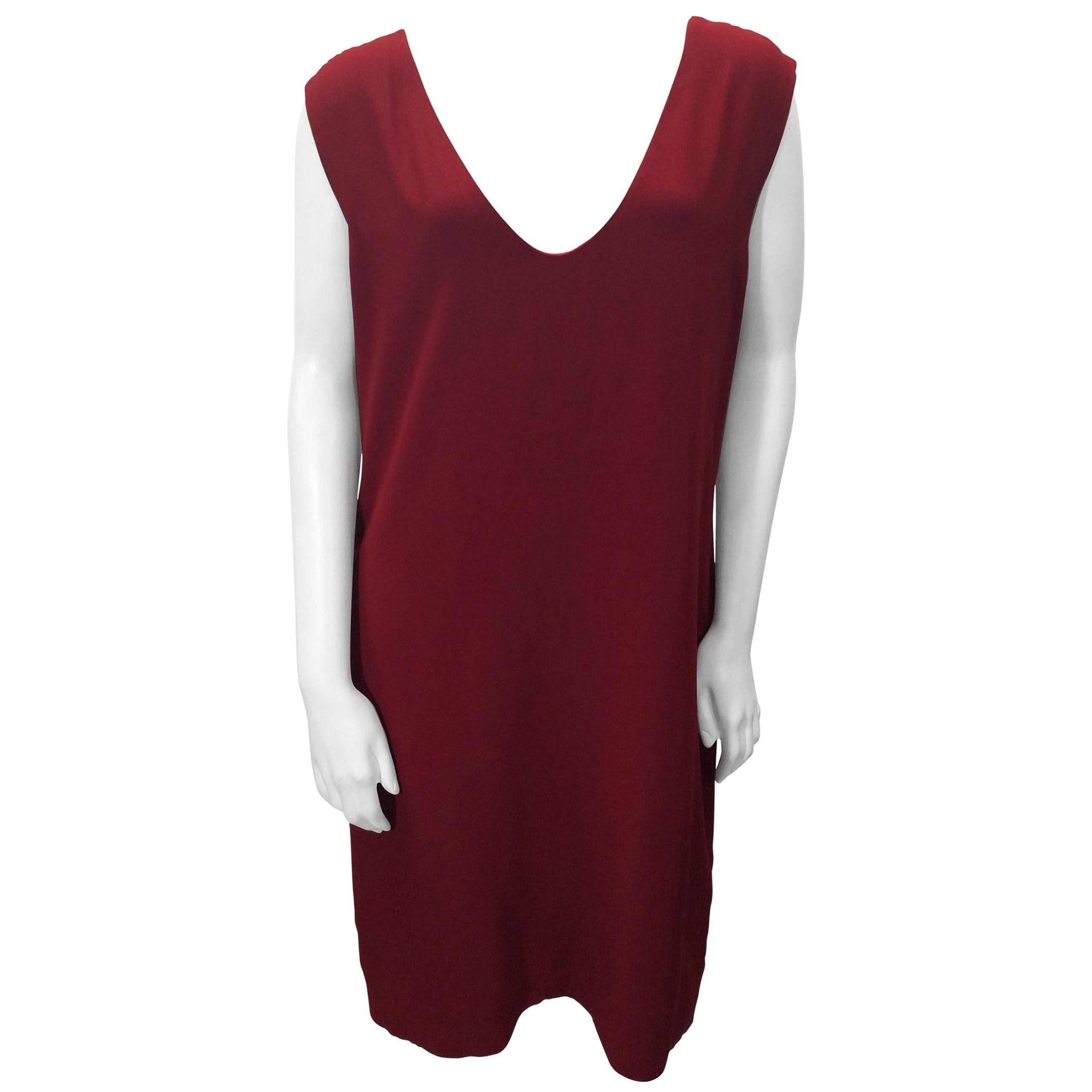 Chloe Red V-Neck Sheath Dress For Sale