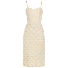 1950s Fontana Couture Beaded White Dress