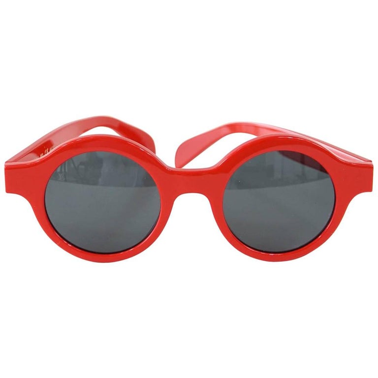 Louis Vuitton Supreme X Ltd Ed Round Red Downtown Sunglasses at 1stdibs